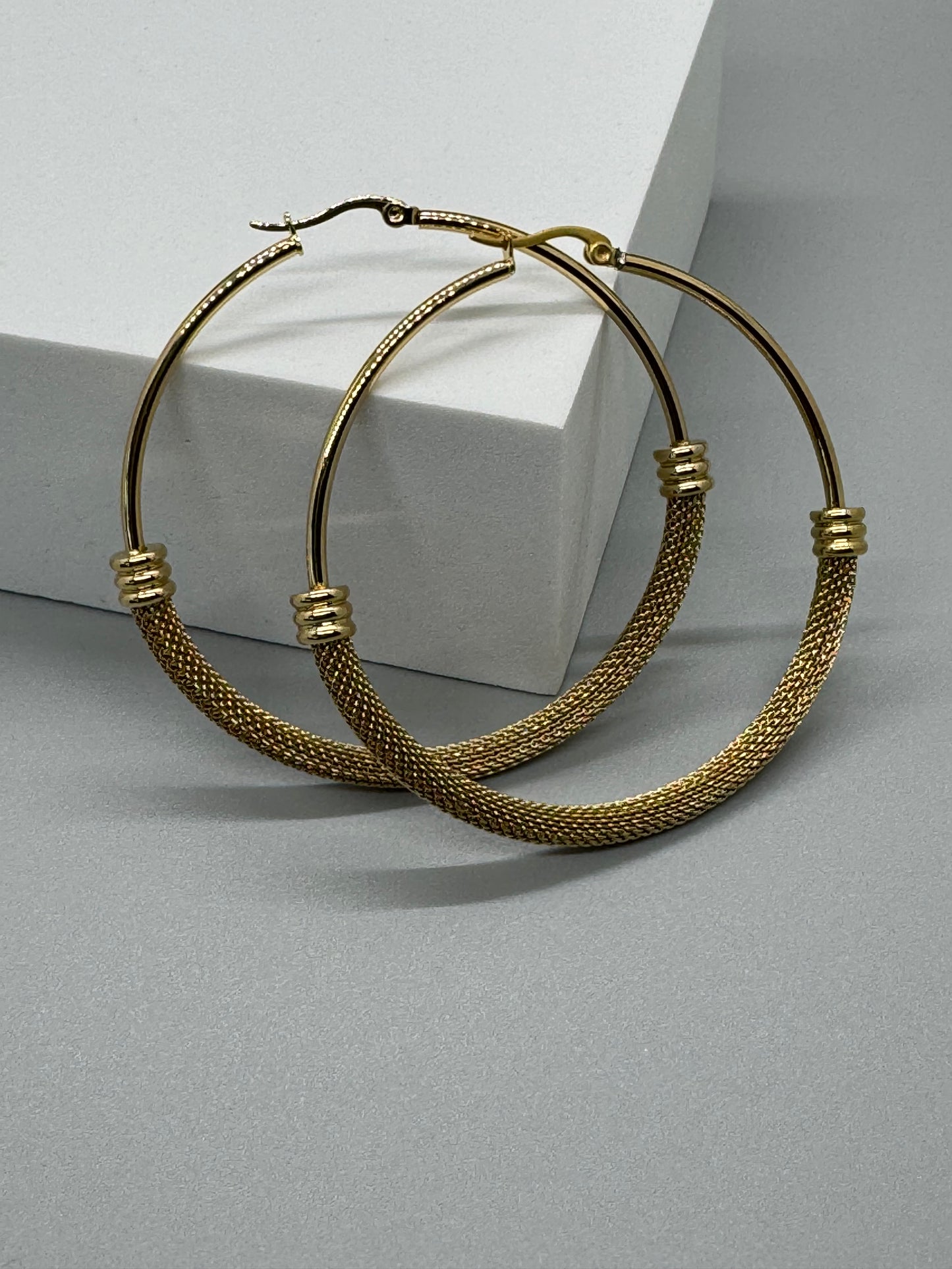 Classic Stainless Steel Hoops Earrings