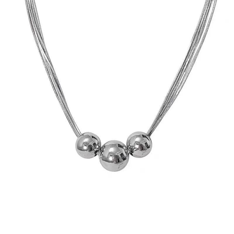 Stainless Steel Ball Necklace