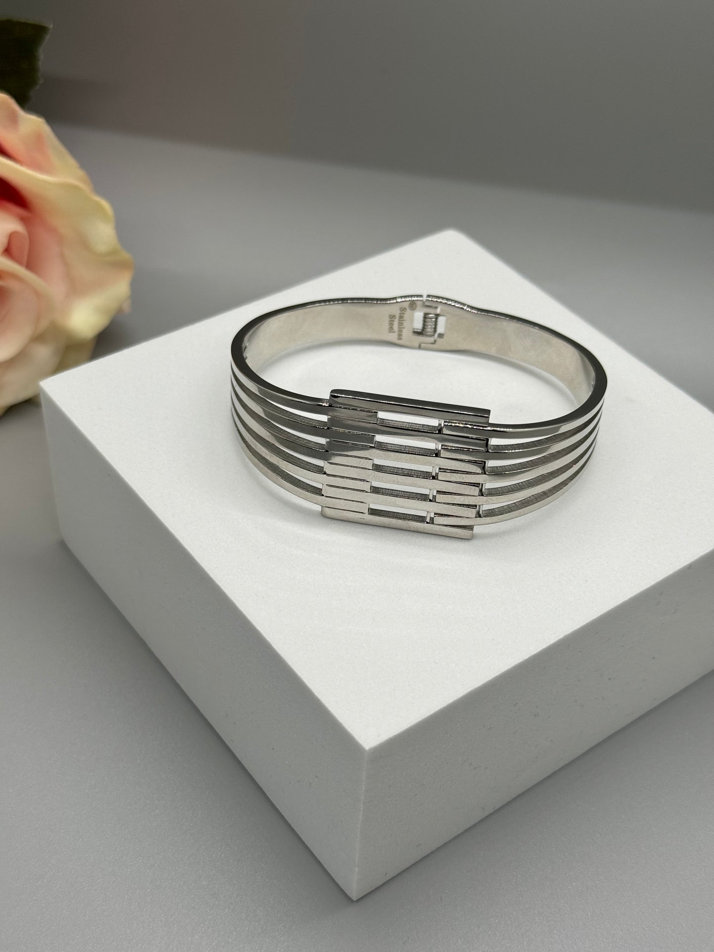 Gold, Silver  Stainless Steel Bangle Bracelet