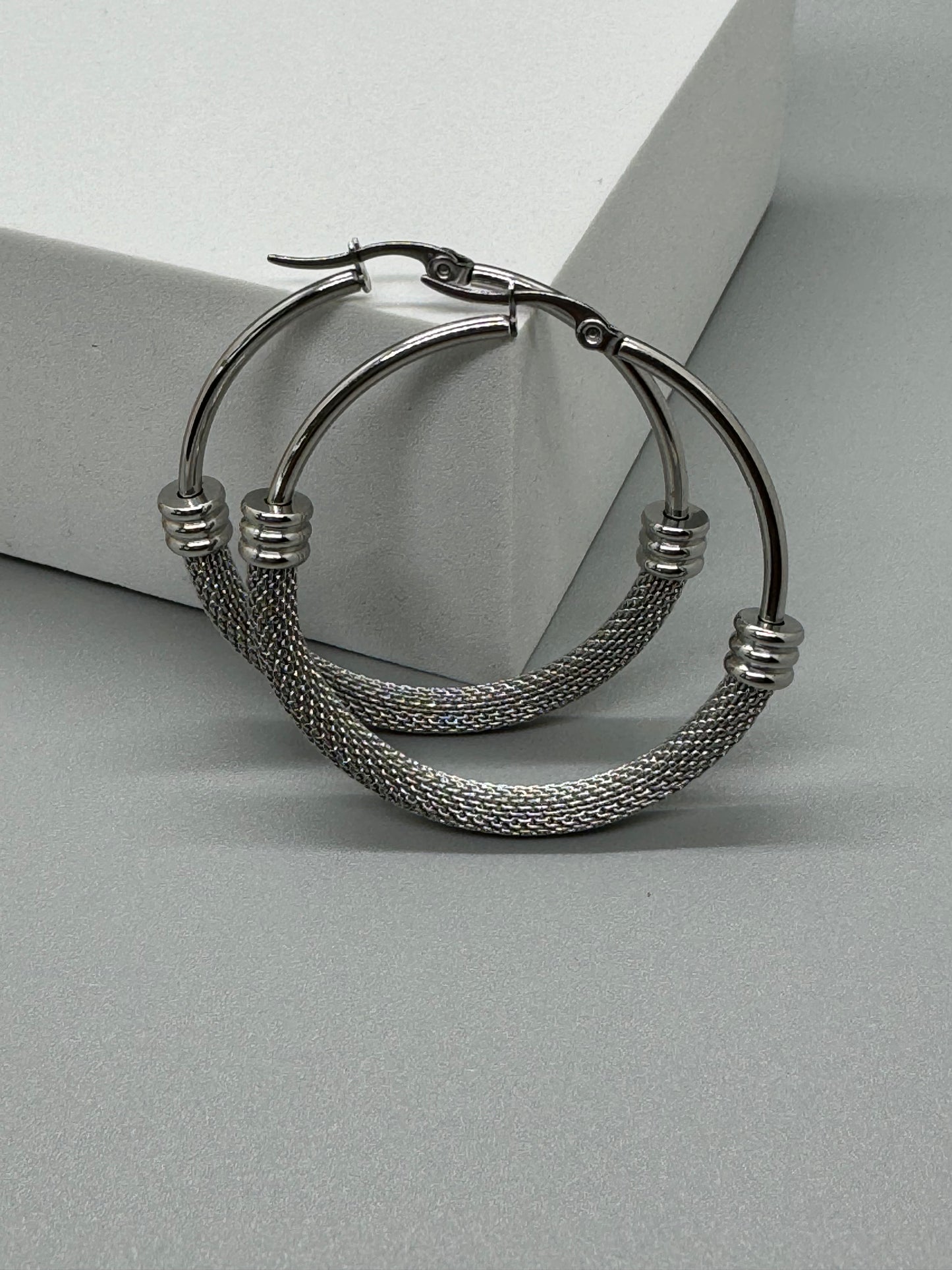 Classic Stainless Steel Hoops Earrings